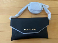 Black clutch envelope Michael Kors