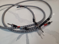 24 braid audiophile OFC 8awg speaker cable black/white jacket