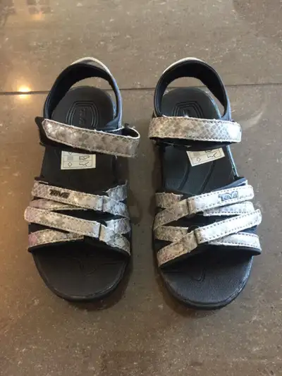 Girls Teva Grey & Black Sandals.   Size 12., View more