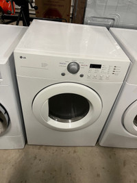 LG white electric front load dryer 