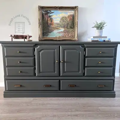 Refinished Green Gray Dresser, View more