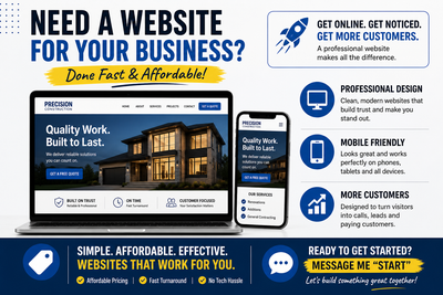 Need a Website for Your Business? Done Fast & Affordable, View more