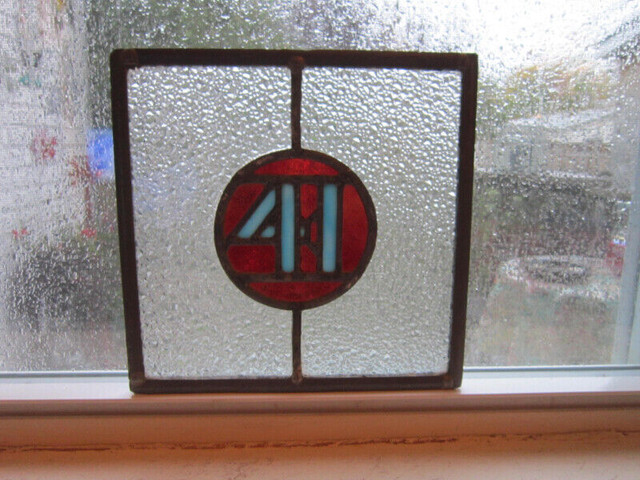 Vintage Stained Glass ~ Number 41 ? or 4H ? in Arts & Collectibles in Winnipeg - Image 2