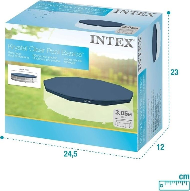 INTEX 28030E Pool Cover for 10ft Round Metal Frame x 2 in Hot Tubs & Pools in Leamington - Image 2
