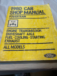 VINTAGE 1980 FORD CAR FACTORY POWERTRAIN SHOP MANUAL #M1537