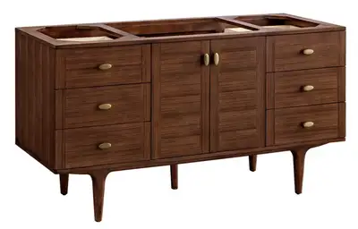 New James Martin Amberly 60” walnut vanity - base only., View more