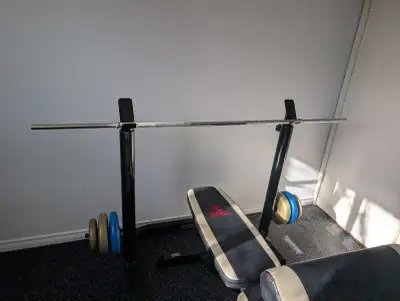 Barbell and weights, View more