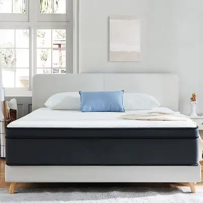 Queen Short Medium Hybrid 12 in. Bed-in-a-Box Mattress, View more