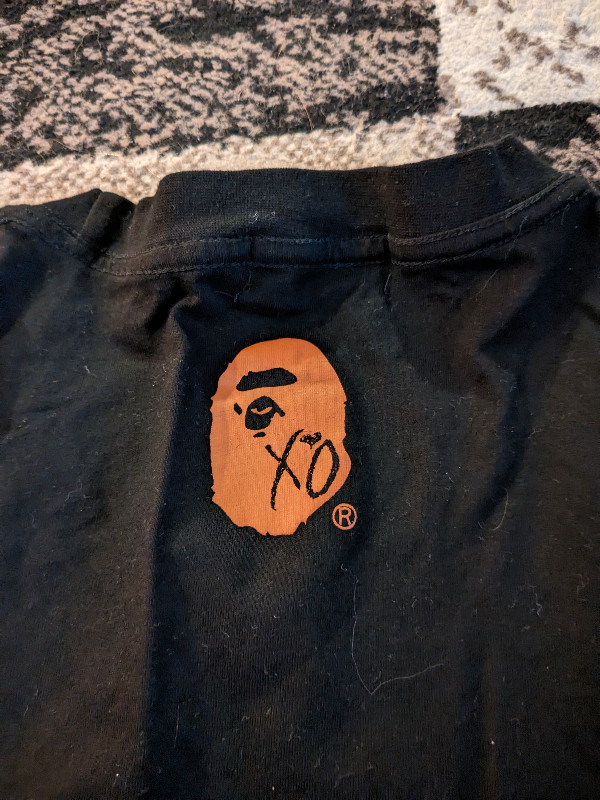XO x BAPE The Weeknd XL Black Orange T-Shirt in Men's in Kingston - Image 3