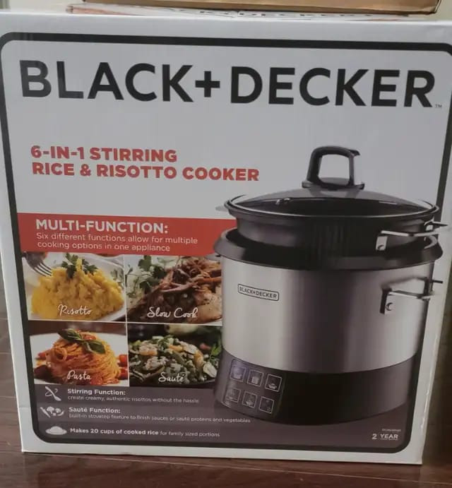 Black & Decker 6-in-1 Rice & Risotto Cooker.