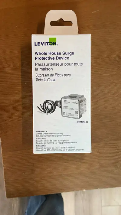 Protect your entire home from power surges with Leviton’s R2120-B Surge Protective Device — built fo...