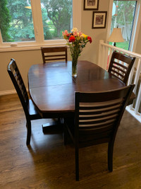 Wood Table and four chairs