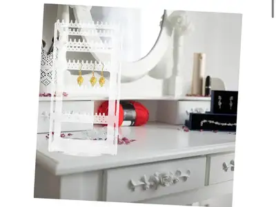 Jewelry Organizer Jewelry Holder Earring Organizer Rotating Display Rack Elegant Sturdy Versatile fo...