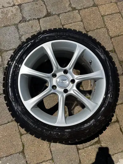 Sport winter tires on rims. Size 255/45R18 103T Dunlop Winter Maxx WM01. Were barely used on a BMW....