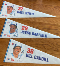 1985 Frito Lay Toronto Blue Jays 6 Player Paper Pennants