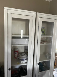 IKEA cabinets w/glass doors