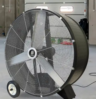 Selling 2 42” drum fans, these have 2 speeds, clean, picture for reference. Price is for each unit....