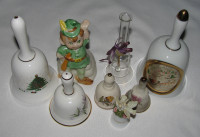 Vntg Collectible Bells 2 Christmas 1 Figural Most Signed 8PC Mix