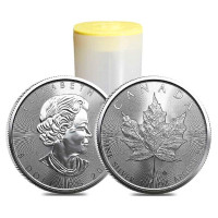  Pièces Feuille d'érable en argent 1 oz (tubes 25)