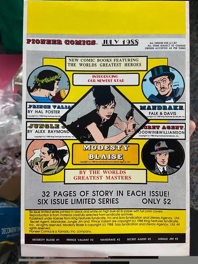 Jungle Jim  - Pioneer Comic - #1 - June 1988 in Comics & Graphic Novels in Mississauga / Peel Region - Image 4