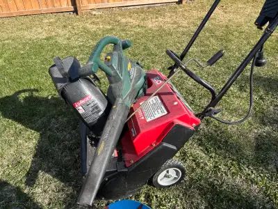 Corded electric snow blower