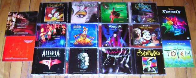 Collection of 15 CDs + DVD by CIRQUE DU SOLEIL