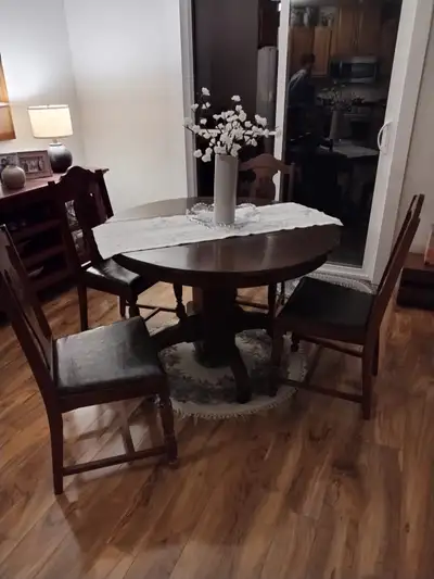 Antique Dining Table and Chairs, View more