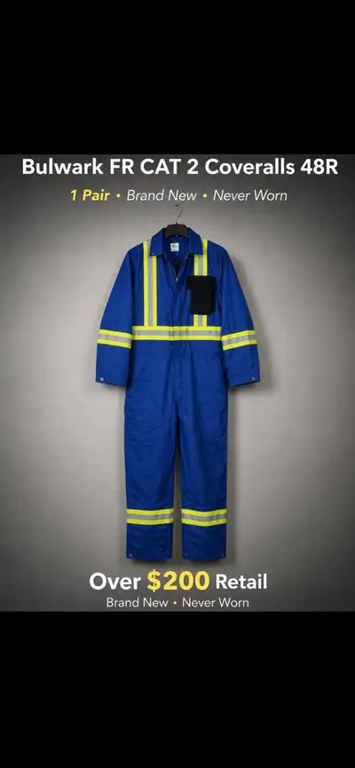 Bulwark FR CAT 2 Coveralls 48R-Brand New-Hi Vis Flame Resistant, View more