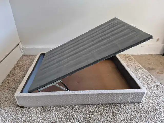 FREE DELIVERY Queen Size Bedframe with Hideaway Storage / Bed in Beds & Mattresses in Vancouver - Image 10