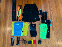 Complete Set of Soccer Referee Gear:  Shirts, Shorts, Flags, etc