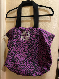 Love Pink canvas shoulder bag