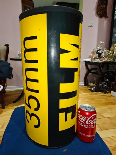 One of a kind film camera era promotional souvenir bucket. 17.5 inches tall and 8.75 inches in diame...