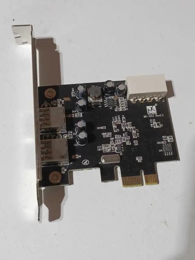 Mukii TIP-PU301 Dual USB3.0 Port PCI-E Host Card in System Components in City of Toronto - Image 2