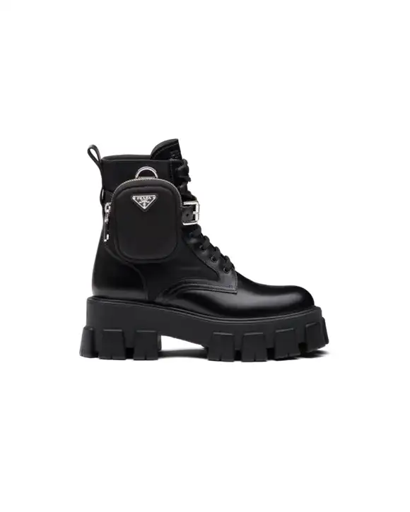Prada women monolith leather and nylon boots US 7 in Women's - Shoes in Oakville / Halton Region - Image 6
