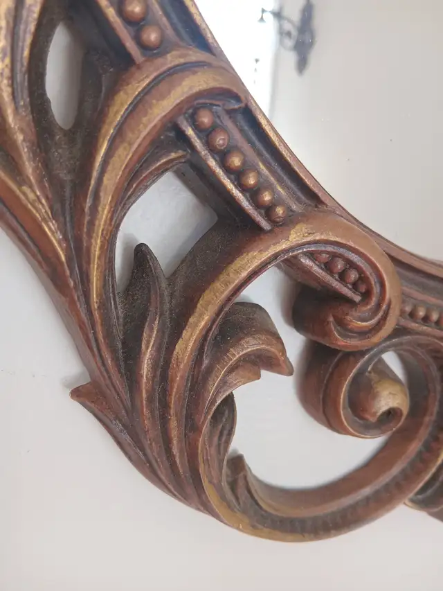 Vintage 1970s Ornate Hollywood Regency Plastic Frame Mirror in Arts & Collectibles in Calgary - Image 5
