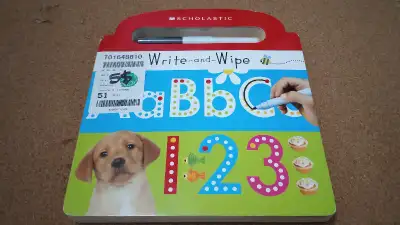 Write-and-wipe ABC's & 123's Scholastic Dry-Erase Book, View more