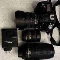 Nikon D7000 with 3 lenses & Nikon SB 900