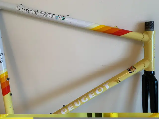 1987 PEUGEOT PZ-14 Triathlon COLUMBUS Steel FRAME - 56 cm - RARE in Frames & Parts in Ottawa - Image 3