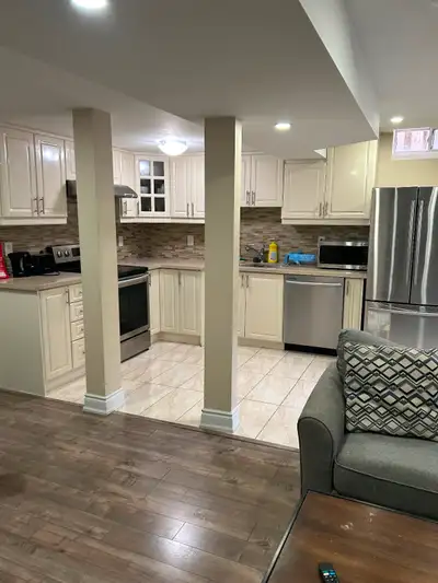 Fully furnished 2 bedrooms legal basement apartment