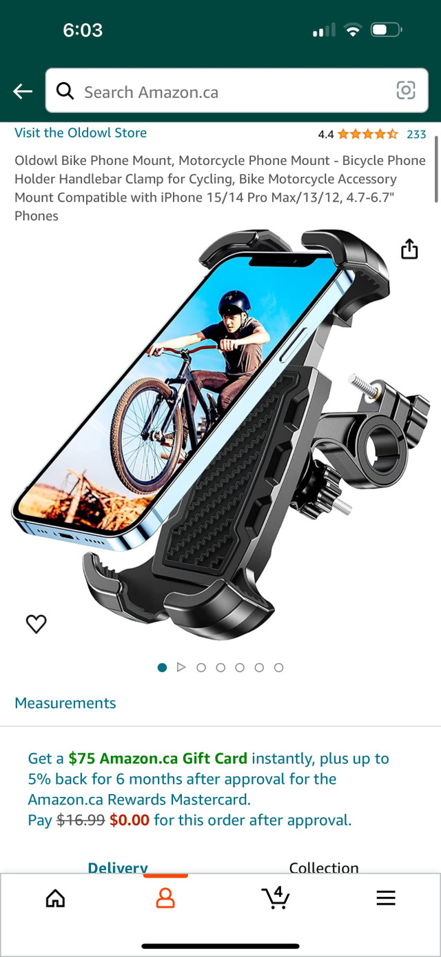 Phone holder/mount in Cell Phone Accessories in Edmonton