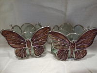 Candle Holders - Stained Glass Butterflies