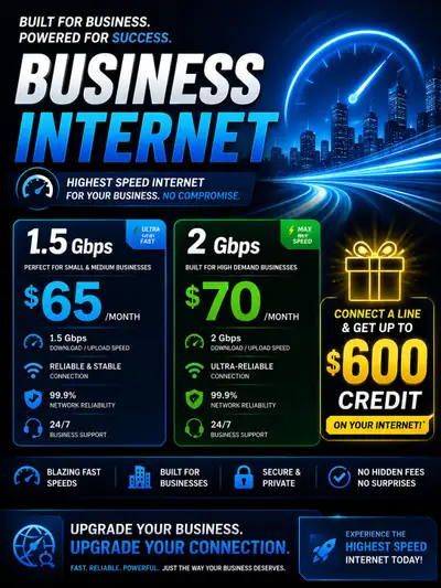  Business Internet from $65/Month – Limited-Time Offer, View more