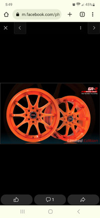 Orange GP racing 16×7 inch rims