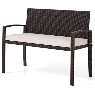 New Patio bench with cushions, View more