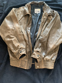 Ladies Leather Bomber Jacket
