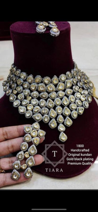 Indian kundan and semi precious stones set, high quality