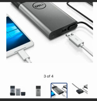 Dell 2-in-1 Adapter&Power Bank (Portable Charger) fr Phones/Lap