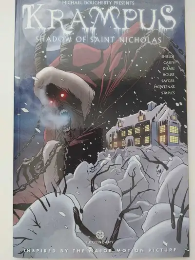 Krampus graphic novel, made into a horror movie of the same name. Christmas, Xmas related.