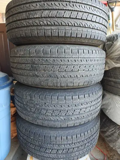 All seasons tires Used on Toyota 4Runner previous See listing photos for tire size Still has good am...