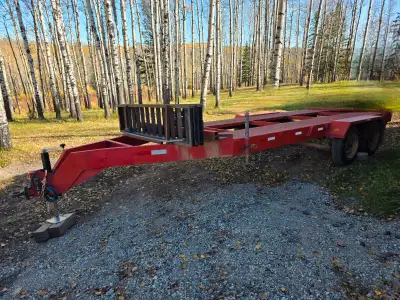 7000lb axles 20,000lb winch 16ft steel deck 24ft overall length ramps included If the ad is up, it's...